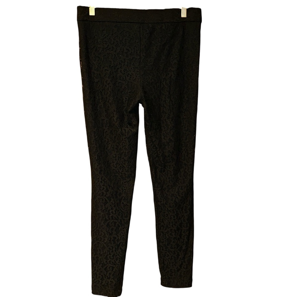 Express Women’s Black Lace Overlay Skinny Pants Size 8‎ Stretch Whimsigoth Party